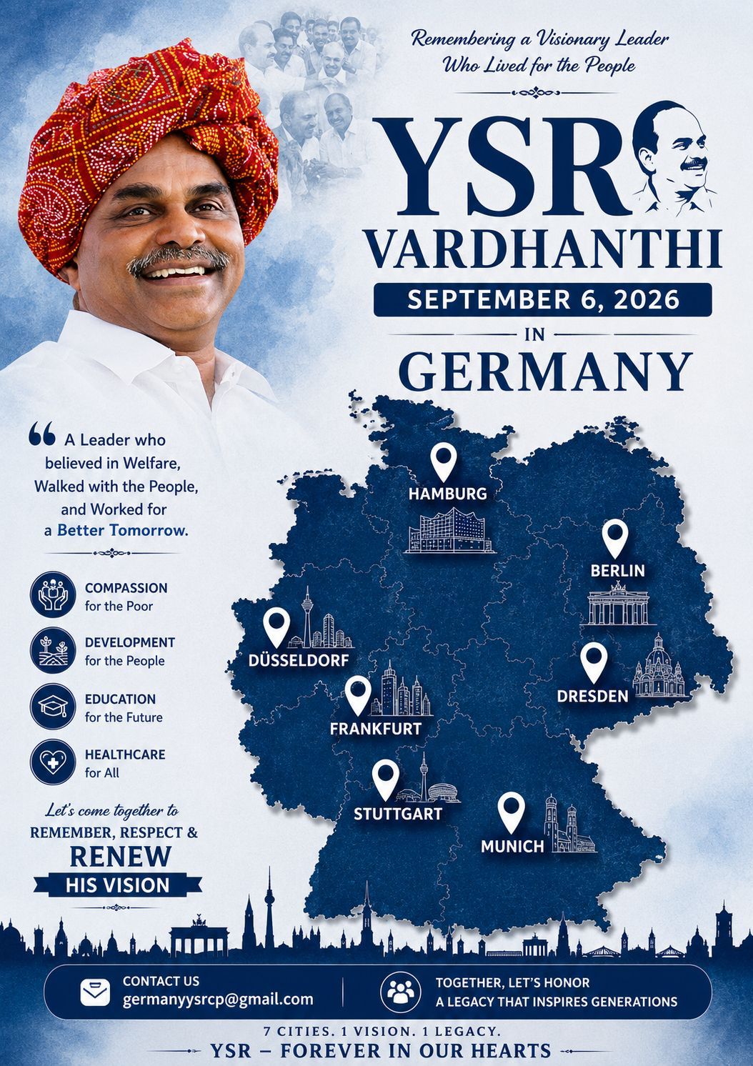 YSR Vardhanthi event poster